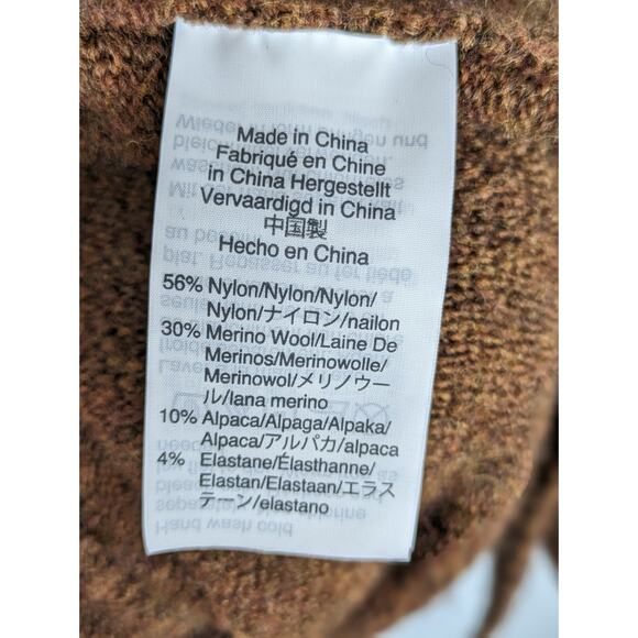 Madewell Kent Cardigan Sweater Merino Wool Alpaca Knit Brown Fall Boho Size XXS - Picture 9 of 12